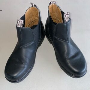 Black Leather Youth Deer Stags Boots